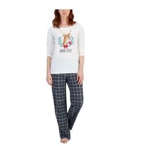 Family Pajamas Women Set Pant Top Long Pullover Mama Deer NWT Christmas SIZE XXl